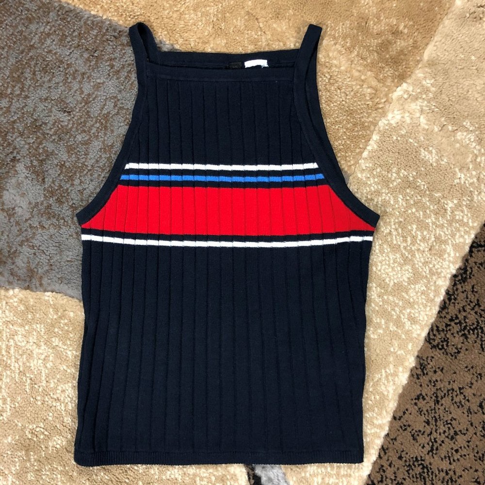 Girls H&M Black, White, Red Tank Top, Size XS